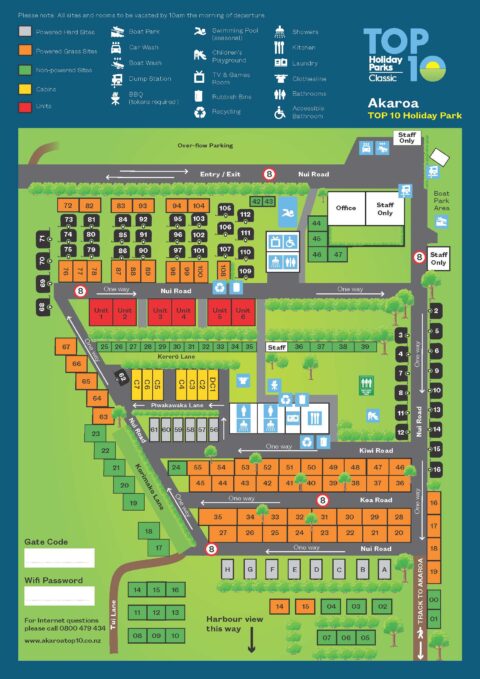 Park Map - Akaroa Top 10 Holiday Park